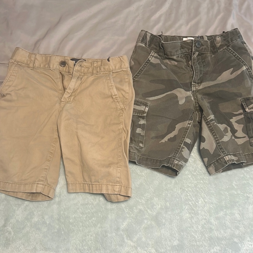 Boys shorts bundle- (2) pair/ Khaki & Camo